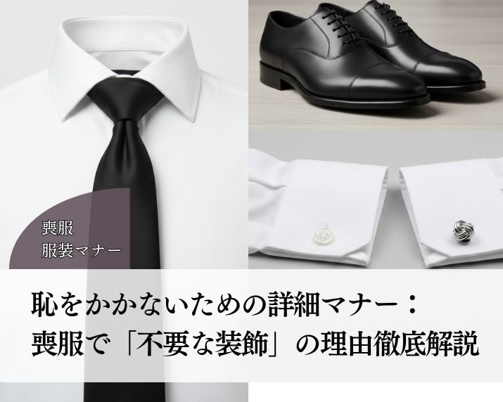 詳細マナー：男性の喪服で「不要な装飾」とは？