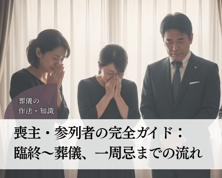 臨終から葬儀、一周忌までの流れ
