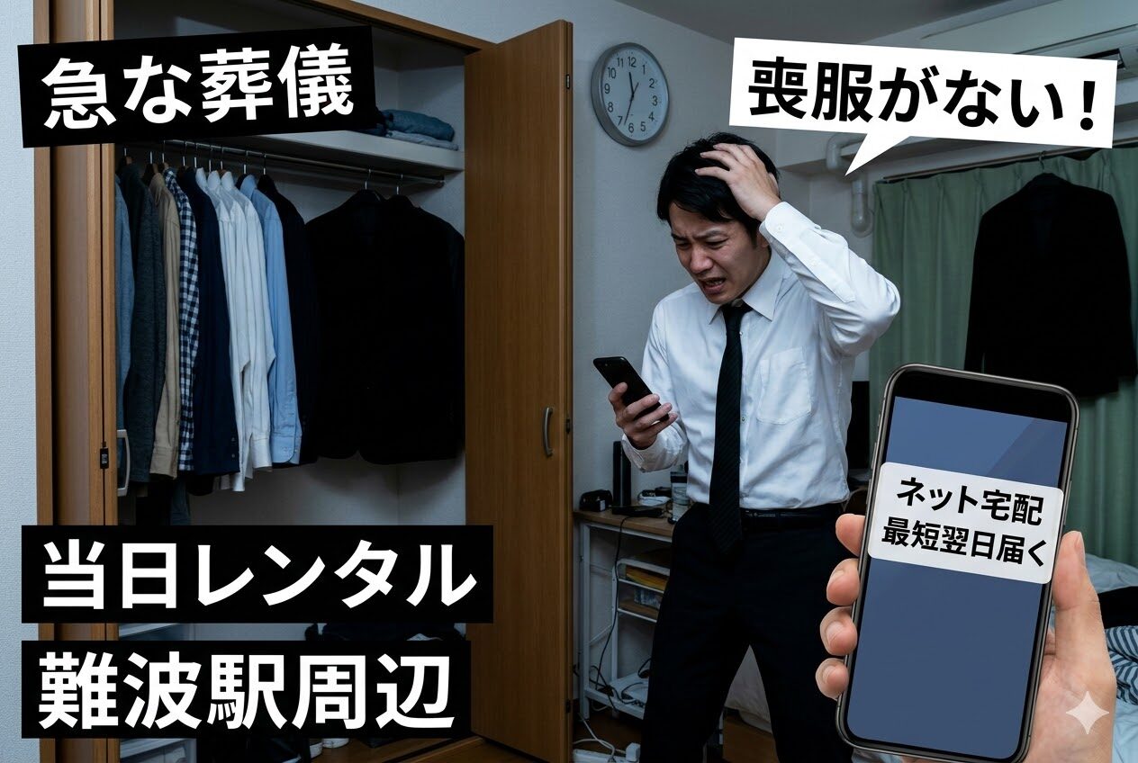 ネット宅配では間に合わない 急な訃報にはすぐ受け取れる店舗レンタルが確実