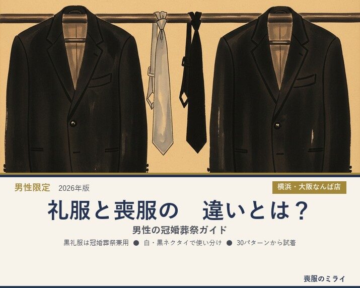 礼服と喪服の違いとは？男性の冠婚葬祭ガイド