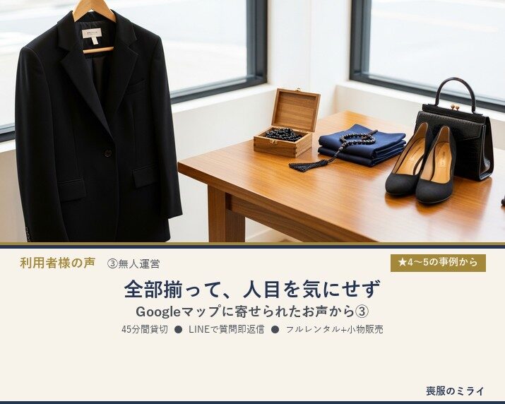 利用者様の声③｜全部揃って、人目を気にせず
