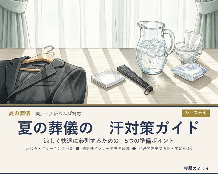 夏の葬儀、汗対策に困ったら｜涼しく参列するための5つの準備ポイント