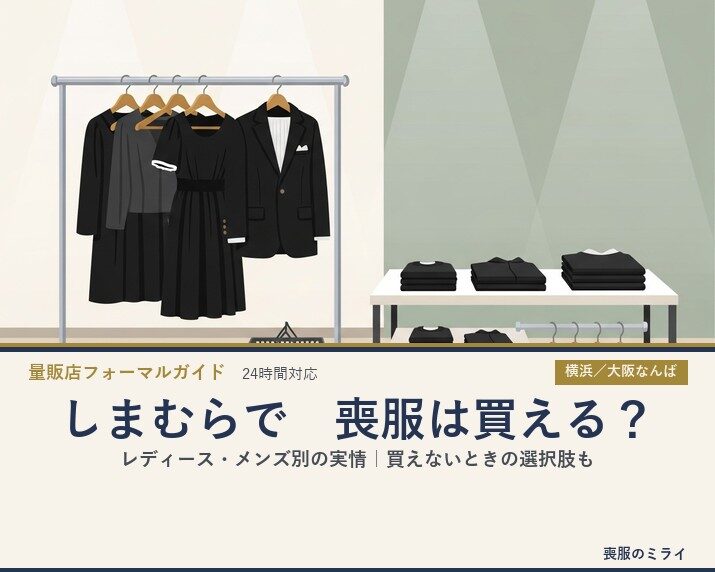 しまむらで喪服は買える？レディース・メンズ別の実情と当日そろえる選択肢【2026年版】