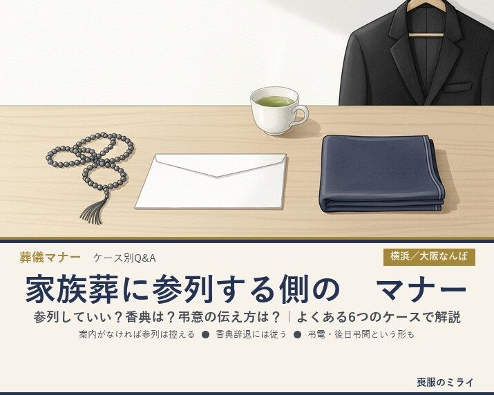 家族葬に参列する側のマナー｜よくある6つのケース