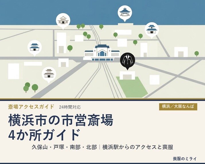 横浜市の市営斎場4か所と葬儀場｜横浜駅からのアクセスと喪服レンタル